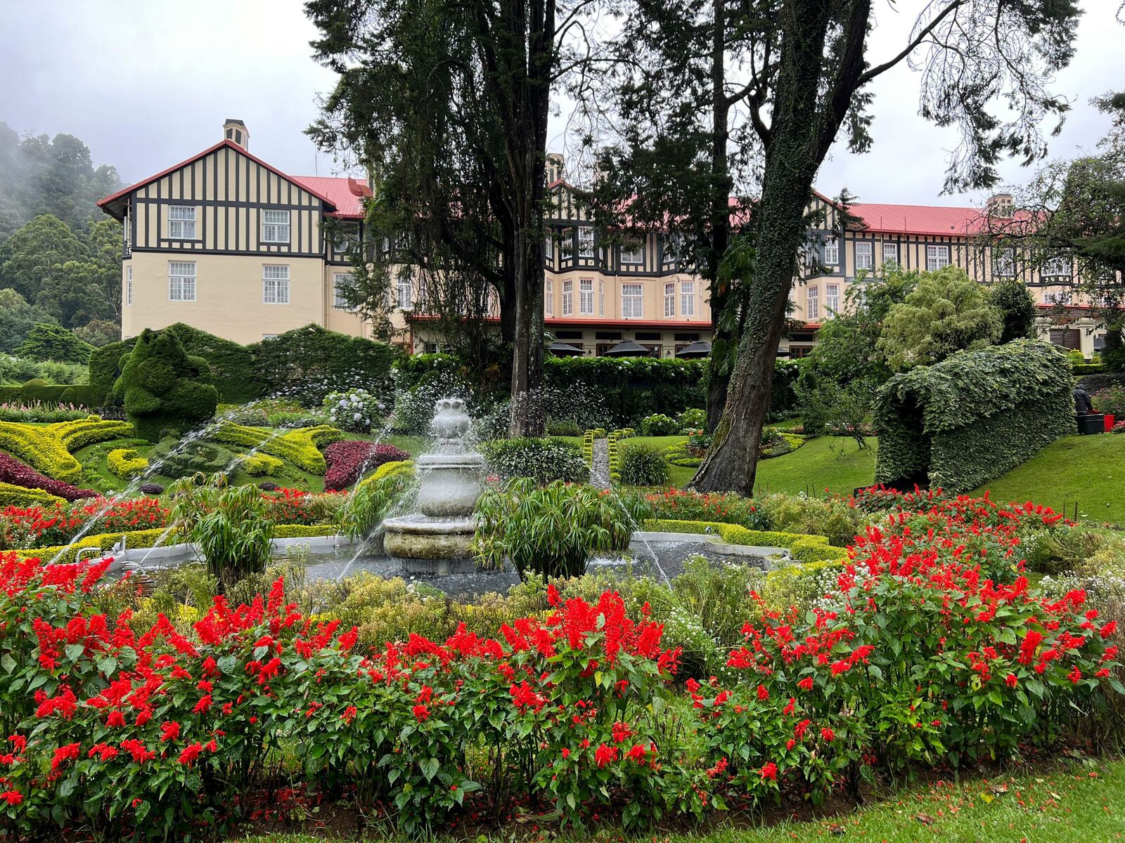 Colonial British post office and Victoria Park in Nuwara Eliya